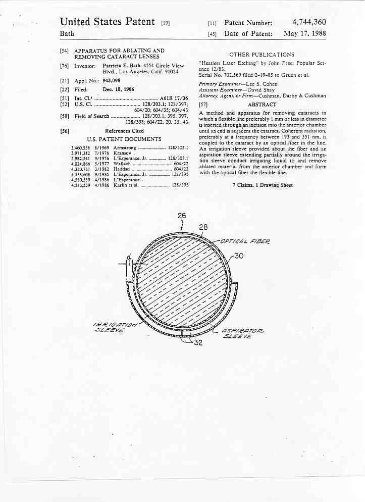 Apparatus for Ablating and Removing Cataract Lenses